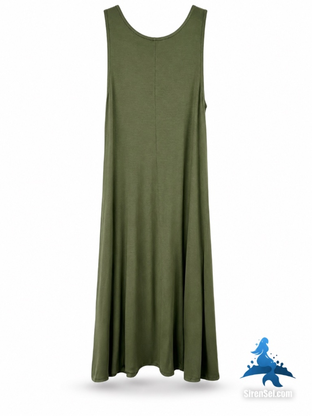 1268 NWT CASLON Sleeveless Knit Midi Dress w/Pockets – XS – Olive - Picture 7 of 13